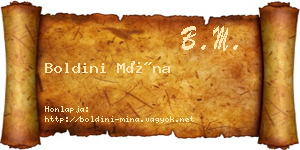 Boldini Mína névjegykártya